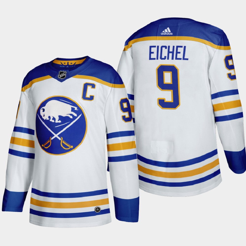 Men's Buffalo Sabres #9 Jack Eichel White 2020-21 Stitched Jersey